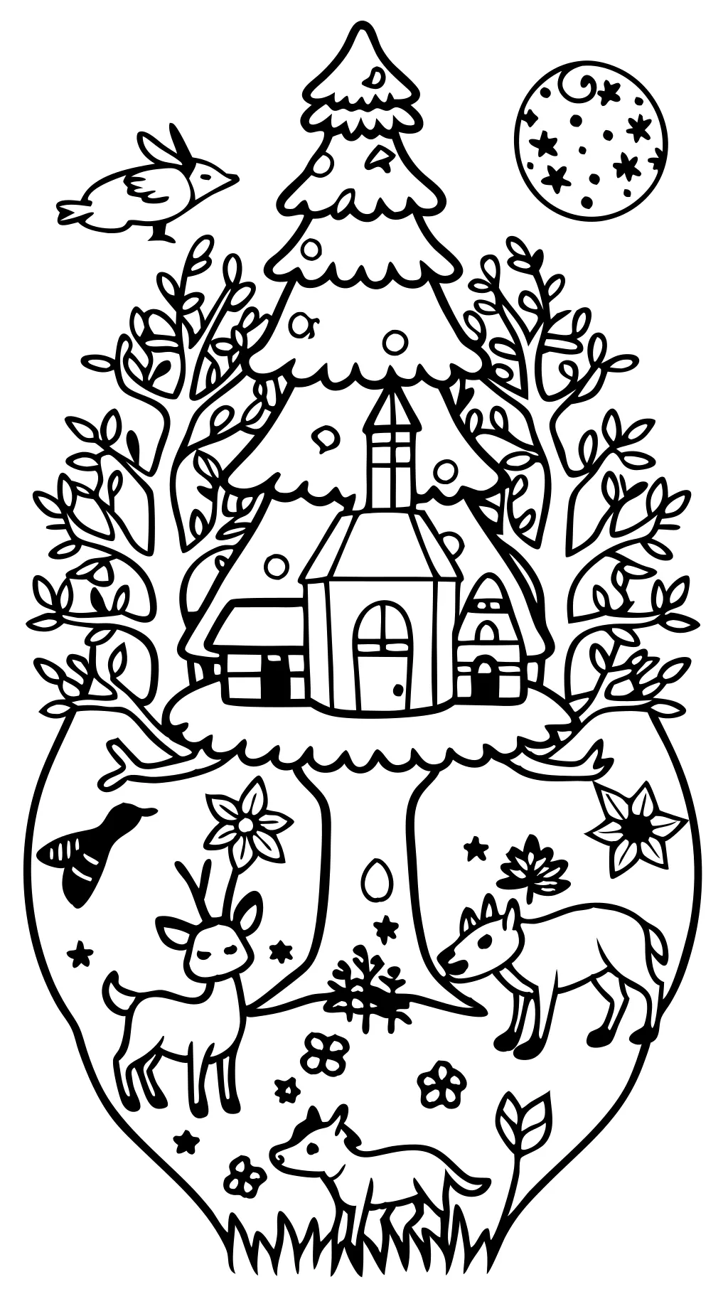 woods coloring pages